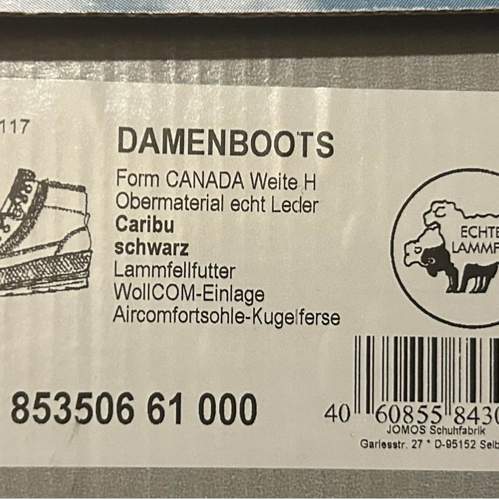 Damenboots • Jomos Women’s Black Boots with Lambskin Lining - Picture 3 of 3
